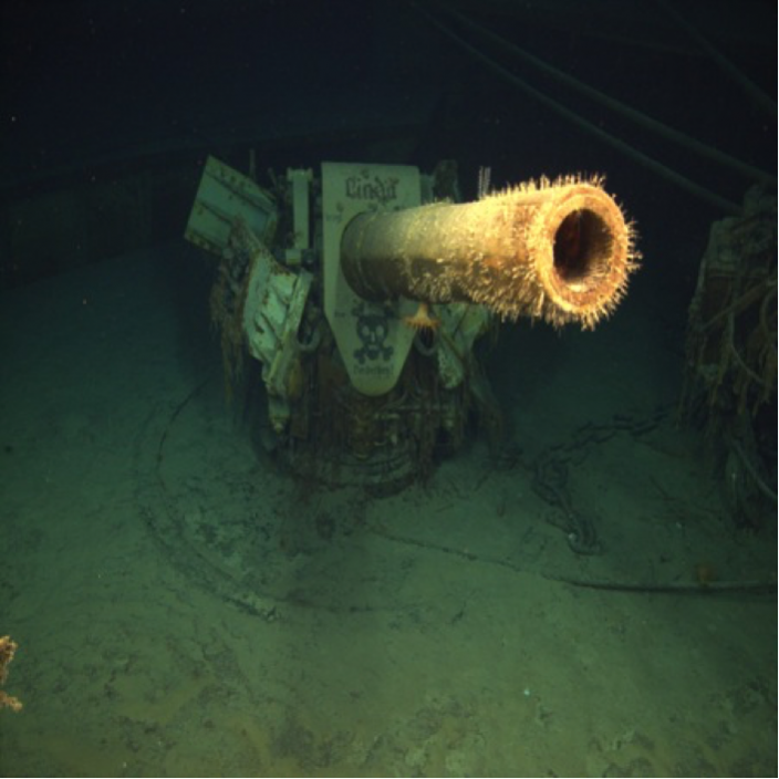 The Number 3 15-cm gun on Kormoran